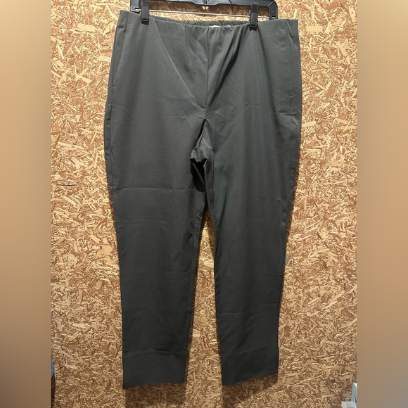 J‎ Jill Women’s Premium Bi Stretch Pull On Green Crop Pants Size 14T - Picture 1 of 8